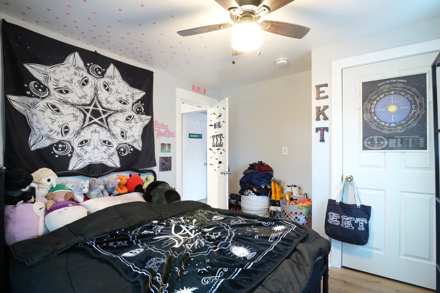 Before: cluttered room